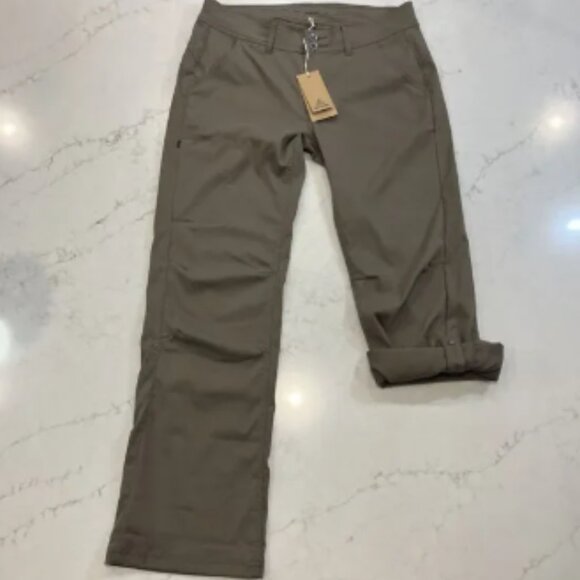 Prana NEW Womens 10 x 30" 10S Short Halle Pant Roll Leg Stretch Slate Green Hike - Picture 1 of 9